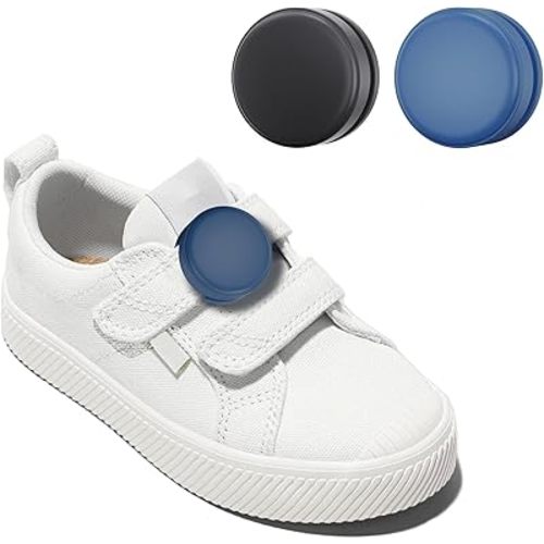 2 Pack AirTag Holder for Kids Shoelaces, Hidden Silicone Air Tag Case Holder for Children Shoes Shoestring (Black, Dark Blue)