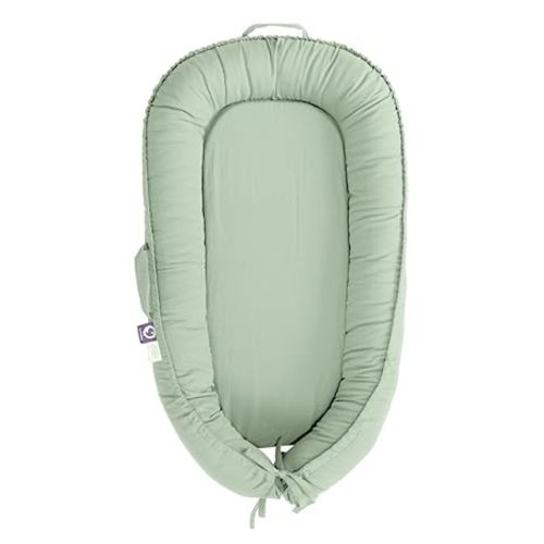 CooCooBaby Infant Lounger, Baby Nest Cover for Baby Girls & Boys, Newborn Essentials for Baby 0-18 Months, 100% Cotton Breathable (Spring Green)