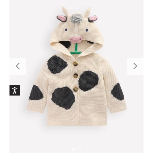 Novelty Cotton Knitted Jacket-Cow | Boden USA