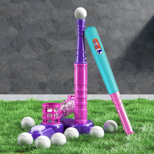 Lucky Doug T-Ball Set for Kids Ages 3+, Toddlers Activity Toys-Kids Outdoor Toys, Sport Toys, Backyard Toys, Yard Toys, Girls Baseball Toys for Boys Ages 3-6