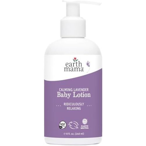Earth Mama - Calming Lavender Baby Lotion for Dry Skin - 8 Fl Oz