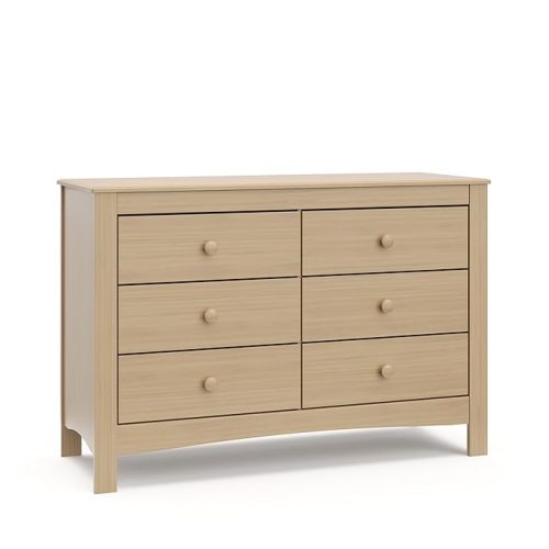 Graco Noah 6-Drawer Dresser (Driftwood) – GREENGUARD Gold Certified, Wood Dresser for Bedroom, Kids & Nursery Storage Chest, Safety Interlocking Drawers, Pre-Installed Tracks, Kids Chest