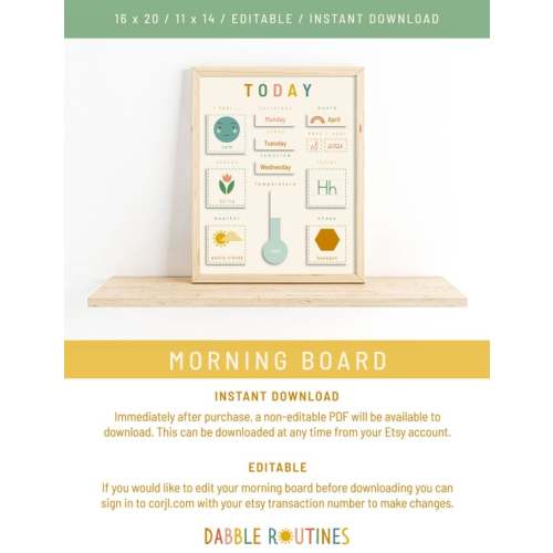 Circle Time Morning Board I Homeschool Calendar I Weather Chart I Kids Daily Calendar I Preschool Circle Time I Toddler Learning Calendar