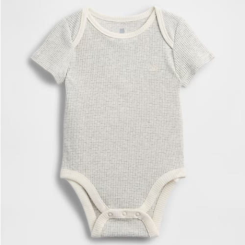 Grey stripe Baby First Favorites TinyRib Bodysuit