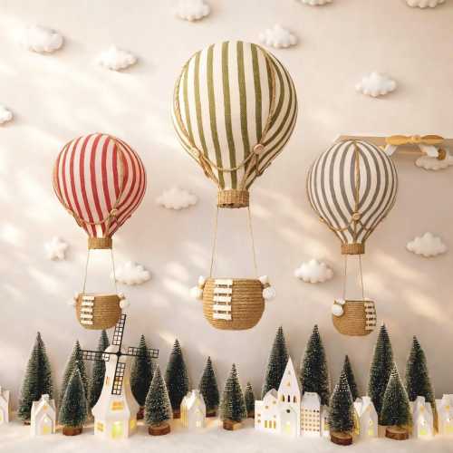 Hot Air Balloon Nursery Decor | Baby Mobile | Hanging Home Decor | Wall Decoration