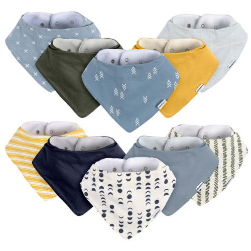 10-Pack Baby Boy Blue Arrows Jersey Bandana Bibs – Gerber Childrenswear