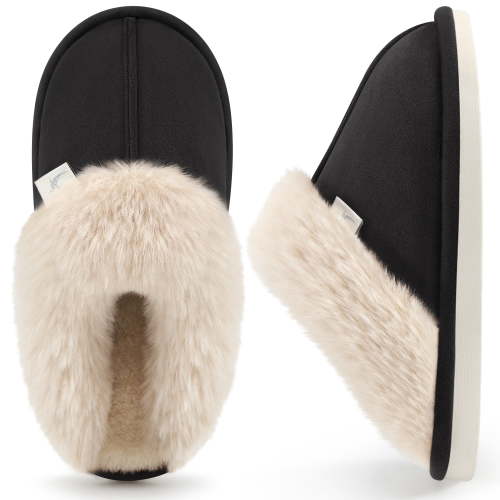 Ecetana Womens Slipper with Memory Foam Fluffy Soft Warm Slip On House Shoes
