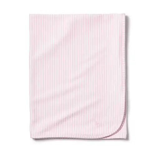 Brands We Love Pima Baby Blanket in Pink Stripes by Janie and Jack