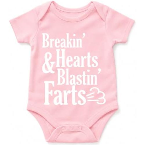 AW Fashions Breakin' Hearts & Blastin' Farts - Funny Baby Bodysuit