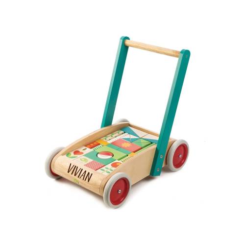 Christmas gifts Personalized Montessori Toys, Baby Block Walker, Wooden Toys, Gift For Boy, Gift for Girl, Toys Bag Gift for kid, Birthday