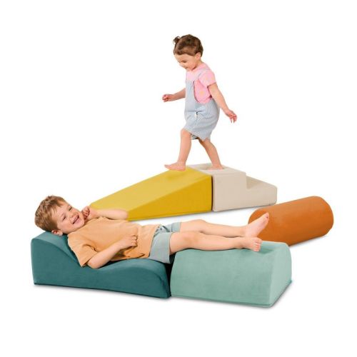 B. toys Foam Building Shapes for Indoor Play Soft Play Equipment - 5pc