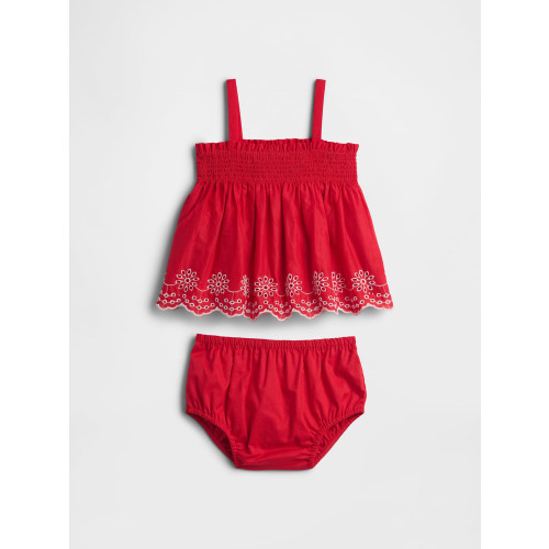 Baby Eyelet Two-Piece Outfit Set
