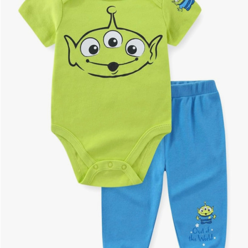 Disney Toy Story Green Aliens Baby Boys Bodysuit and Pants Set for Infants