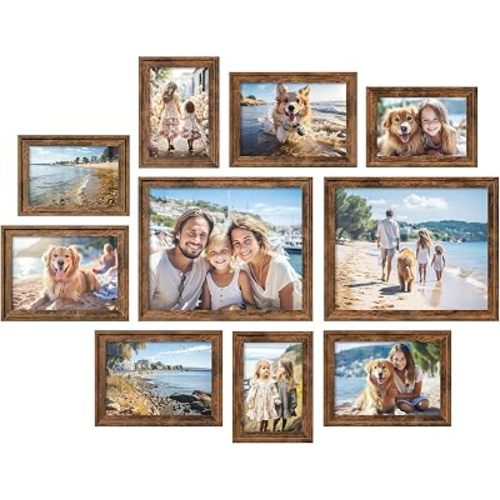 SONGMICS Gallery Wall Frame Set of 10, Hanging or Tabletop Display