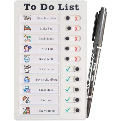 Chore Chart for Multiple Kids, ADHD Tools Checklist Board Routine Schedule (to Do List)