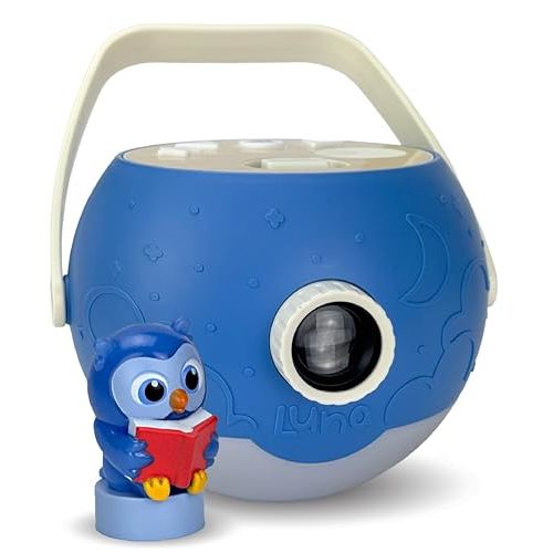 LUNA STORYTIME Kids Book Projector - 5 Read-Aloud Stories, 5 Songs, Night Light & Soothing Dream Music | Children Ages 3+ Storytime Projector for Kids & Toddlers | Educational Toys, Owl