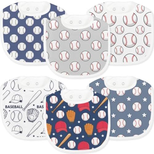 Baby Bibs for Baby Boys Girls 6-Pack