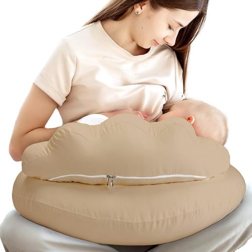 PILLANI Nursing Pillow, Breastfeeding Pillows for Enhanced Safety & Comfort for Mom & Baby, Removable Cotton Cover, Adjustable Waist Strap, Breastfeeding Essentials, Baby Registry Search
