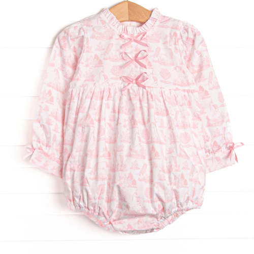 Fabled Fairytale Ruffle Neck Long Sleeve Bubble, Pink – Stitchy Fish