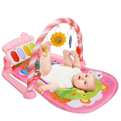 Bioby Baby Play Mat, Activity Play Gym Mat Center with Musical Play Piano and Hanging Rattles Toys For Newborn Brain Development | Wayfair