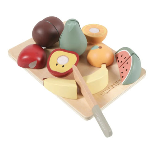 Wooden fruit cutting set