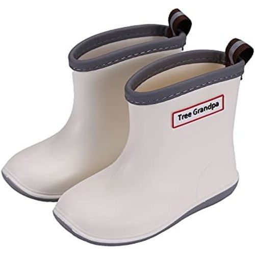 Tree Grandpa Toddler Rain Boots Baby Kids Easy-on Rain shoes Children Waterproof Shoes for Boys Girls(1-6 Years)