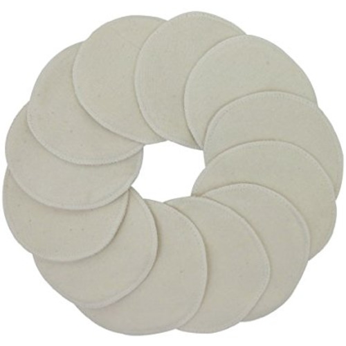 TL Care Twin Pack Nursing Pads Made with Organic Cotton, Natural Color, 12 Count