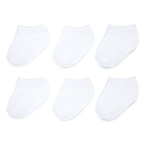 On The Goldbug™ Size 12-24M 6-Pack Ankle Socks in White - WHITE - 12-24 MONTHS