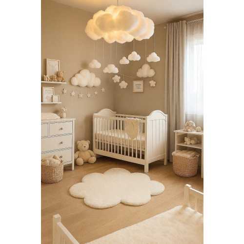 Cloud Nursery Rug: Soft Tufted New Zealand Wool Play Rugs