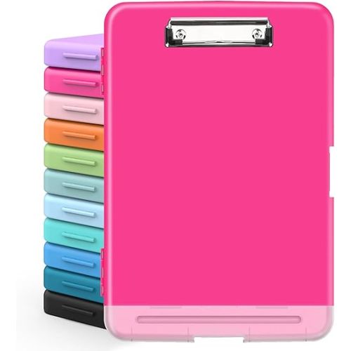 Sooez Clipboards with Storage, High Capacity Clip Boards 8.5x11 with Storage, Heavy Duty Nursing Clipboard Folder, Plastic Clipboard with Pen Holder for Women Teachers Work, School & Office Supplies