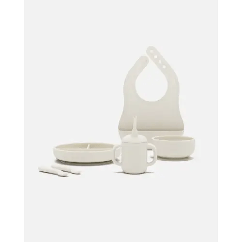 Lalo First Bites Full Kit - 6pc Set Oatmeal