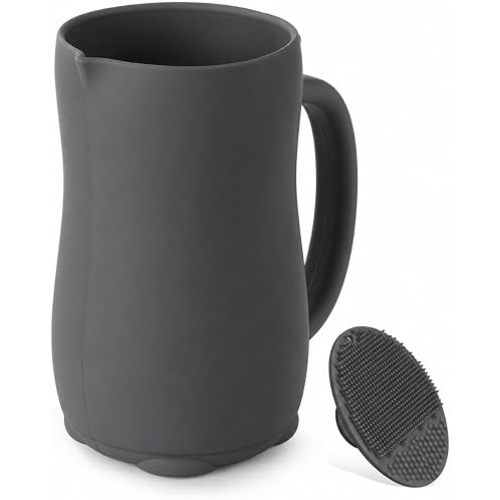 Baby Bath Rinse Cup, Bath Cup for rinsing Hair,The Silicone Material is Soft and Safe, a Good Choice for Baby Bath Products(Dark Grey)
