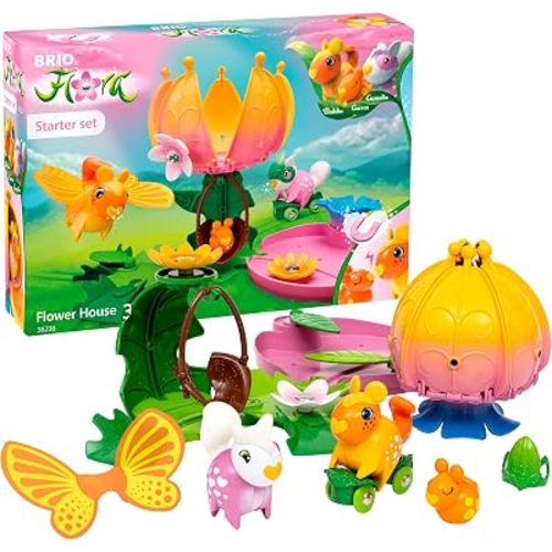 BRIO Flora Flower House Starter Set - 19-Piece Interactive Build & Decorate Playset for Open-Ended Imaginative Play - Ages 3+