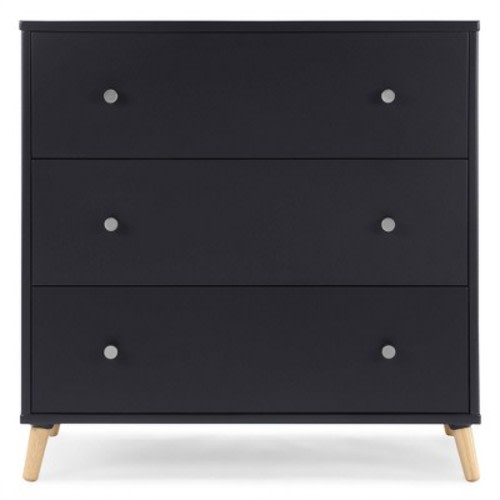 Delta Children Jordan 3 Drawer Dresser with Interlocking Drawers - Midnight Gray/Natural