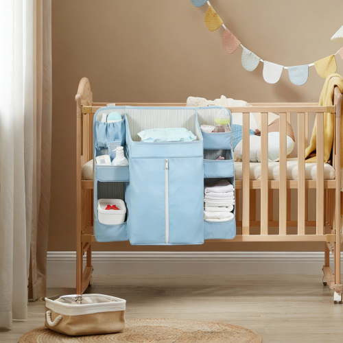 Diaper Storage Bag,Multifunctional Washable Diaper,for Changing Table and Crib - Nursery Diaper Stacker Hanging Caddy for Baby Essentials