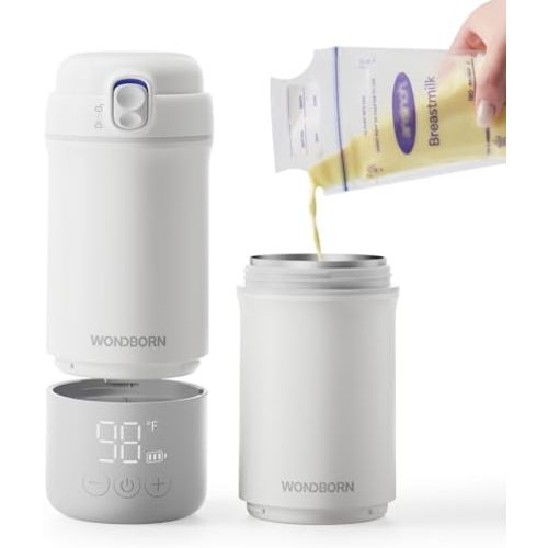 WONDBORN Portable Bottle Warmer for Travel, Dishwasher Safe