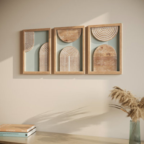 George Oliver Zahara Boho Frame Wood Wall Décor | Wayfair