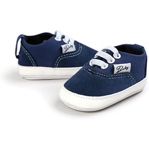 Morbido Infant Baby Boys Girls Canvas Sneaker Toddler Slip On Anti Skid Newborn First Walkers Candy Shoes for 0-18 Months