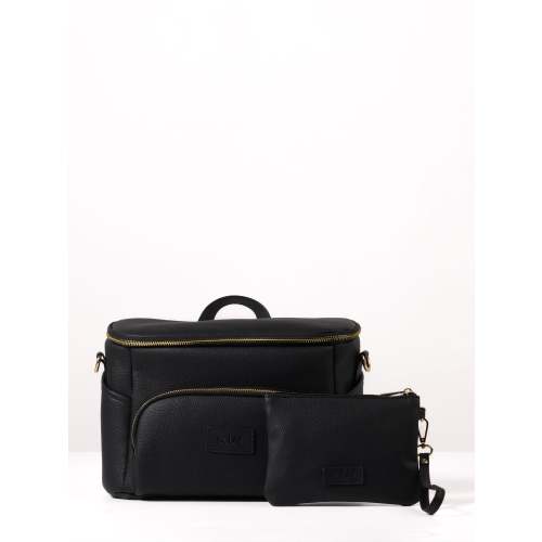 Everyday Pram Caddy Bundle - Black Vegan Leather