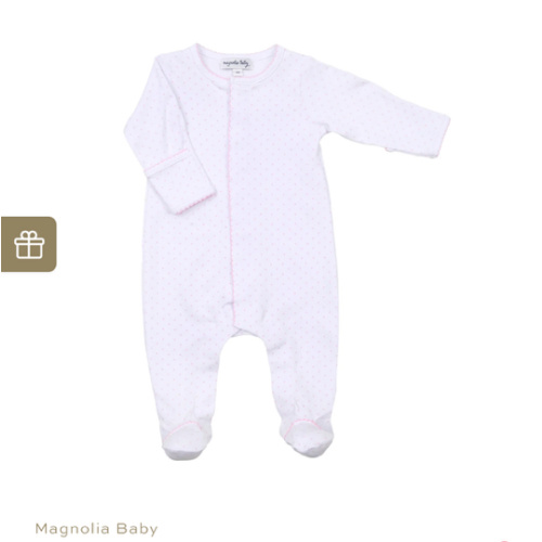 Mini Pink Dots Footie