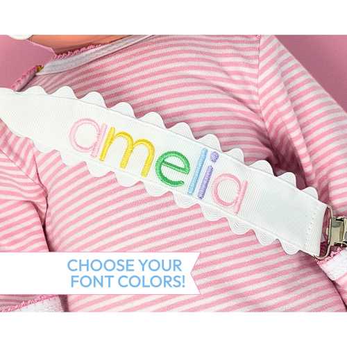 Personalized Paci Clip for Newborn Baby Custom Pacifier Holder for Infant Baby Shower Gift Monogrammed Pacifier Clip Baby Name Embroidery