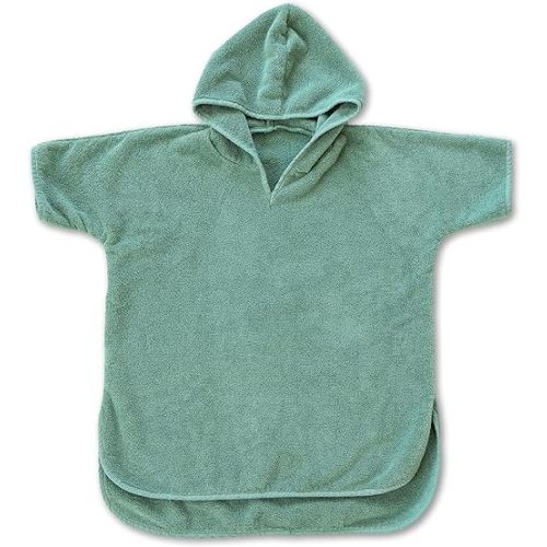 Natemia Hooded Towel Poncho – 100% Organic Cotton - Kids & Toddler Beach Towel with Hood - GOTS Certified - Gentle on Sensitive Skin - Cozy Swim & Bath Towel for Boys, Girls - Perfect Registry Gift