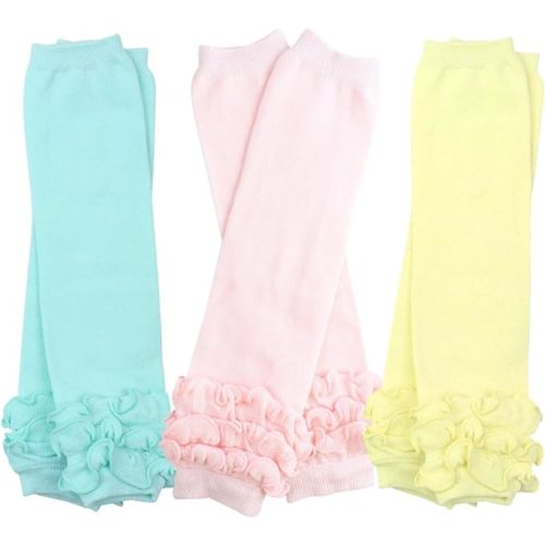 juDanzy 3 Pairs of Girls Baby Leg Warmers for Newborn, Infant, Toddler, Child