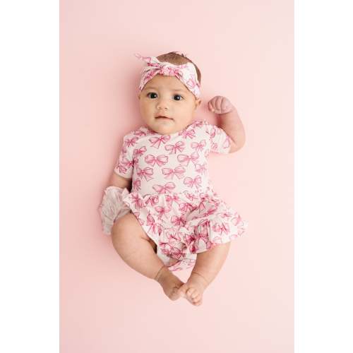 Pretty In Pink Short Sleeve Bodysuit Bamboo Dress
