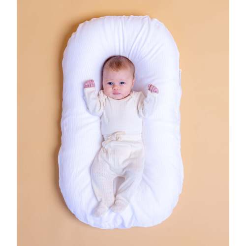 Bubba Cloud Organic Baby Lounger White Wash Linen