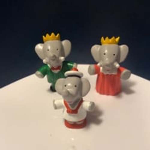Vintage 1988 Babar figures-set of 3