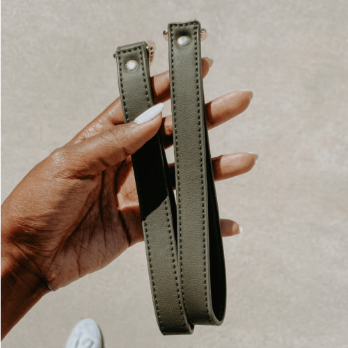 Vegan Leather Stroller Straps