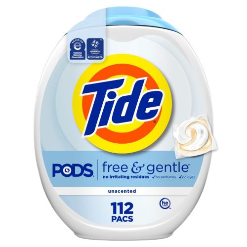 Tide Pods He Compatible Laundry Detergent Pacs - Free & Gentle - 89oz/112ct