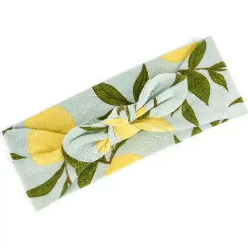 Lemon Organic Cotton Knotted Headband - Milkbarn Kids Bows | Maisonette