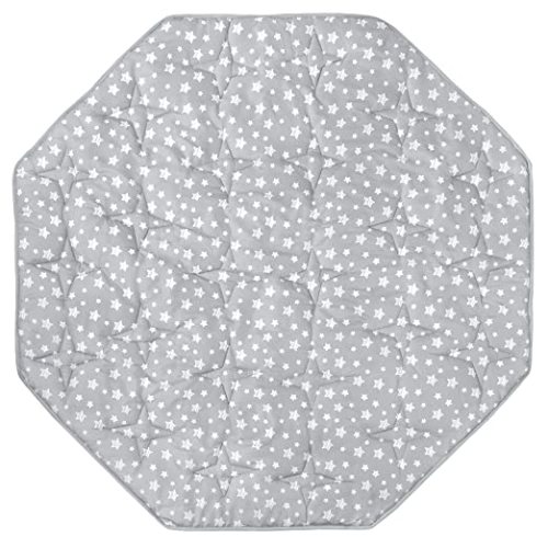 Octagon Playpen Mat Grey, Non Slip 8 Panel Playpen Mattress Mat Fits Regalo Extra Large Play Yard and hiccapop XL 69" Baby Playpen, Grey Star Octagon Playard Pad
